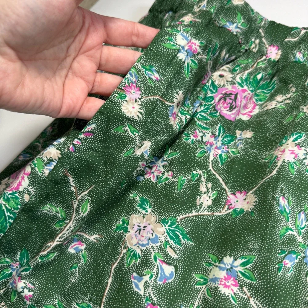 NWT Lane Bryant Tiered Pull On Maxi Skirt 26/28 Pockets Floral Cotton Eyelet Hem